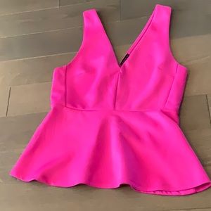 Hot pink peplum